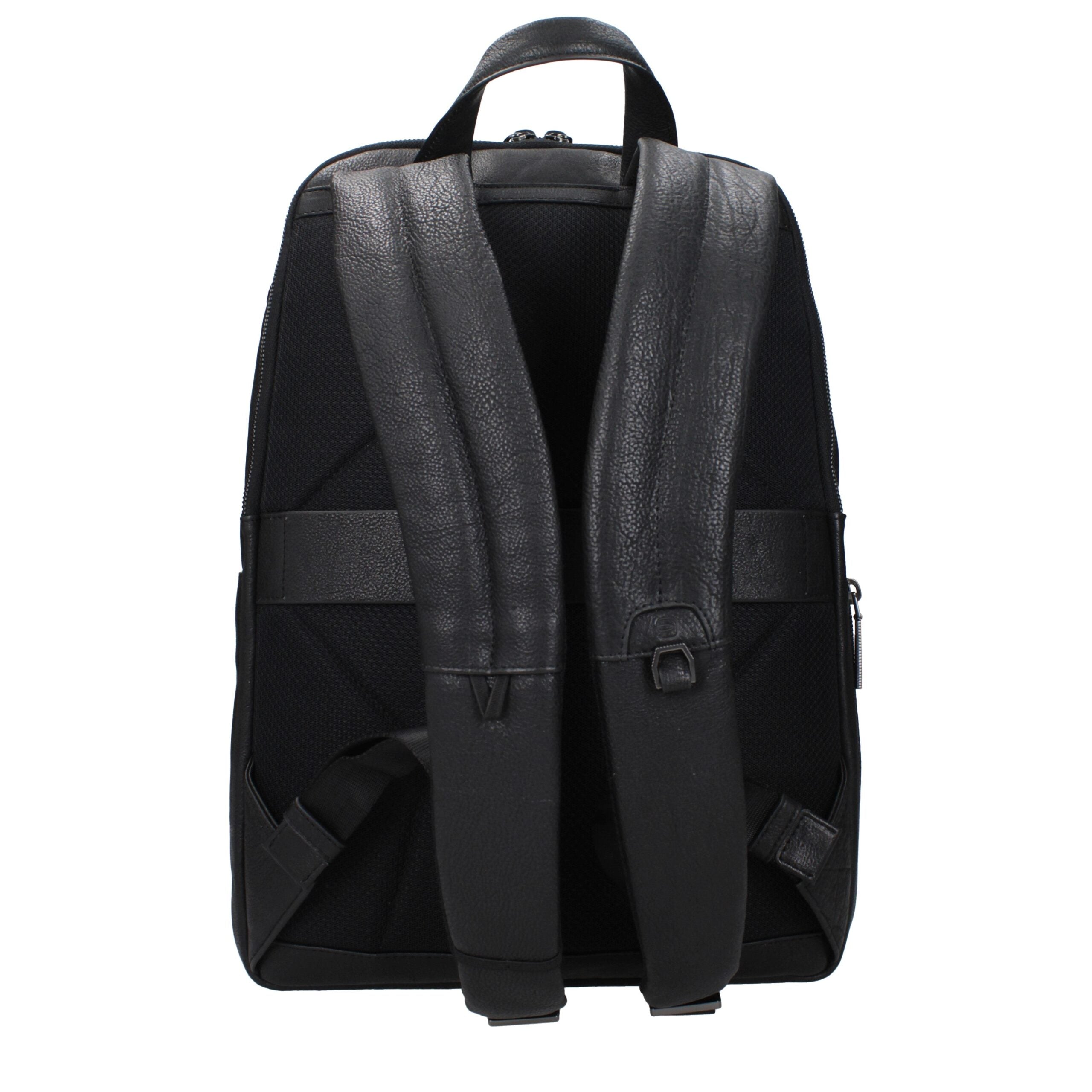 Piquadro Schwarzer Lederrucksack