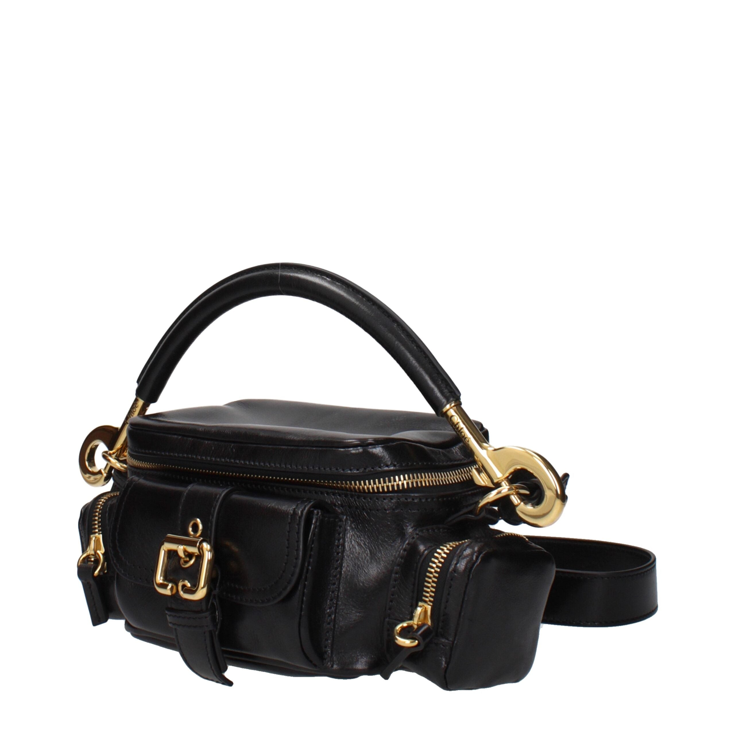 Chloé Schwarze Lederhandtaschen