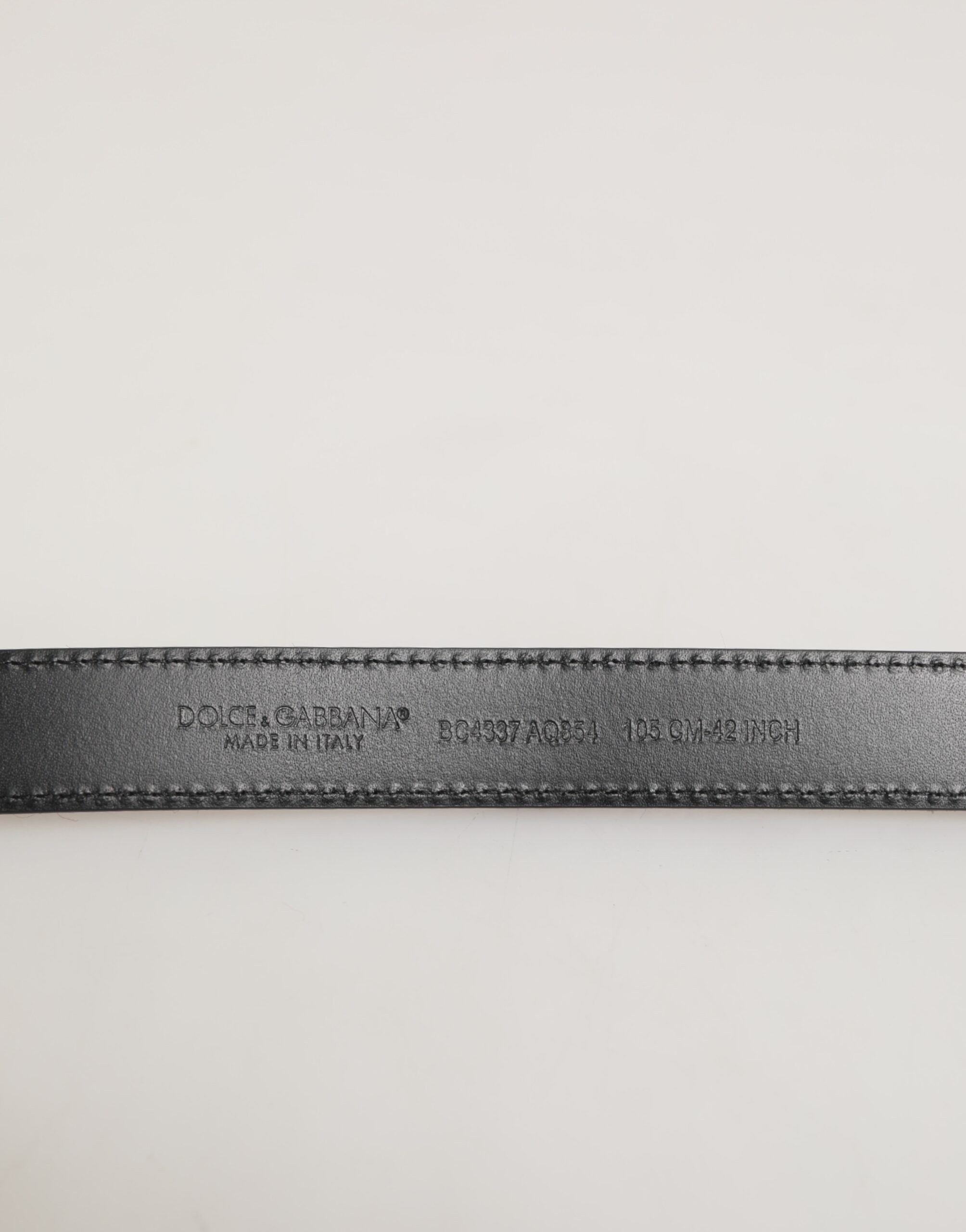 Dolce & Gabbana Rot Schwarz Pony Leder Metallschnalle Männer Gürtel