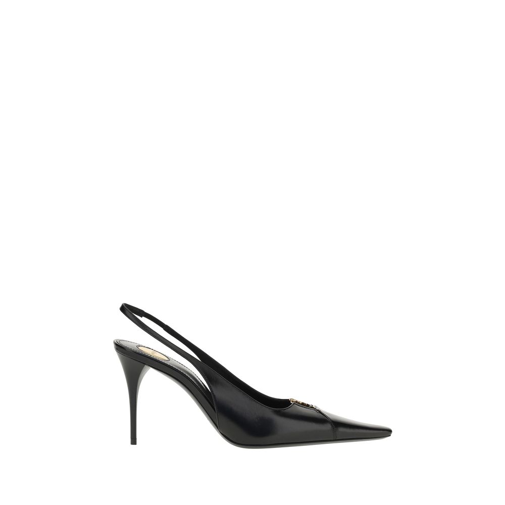 Saint Laurent Schwarze Kalbshaut Bos Taurus Pumps