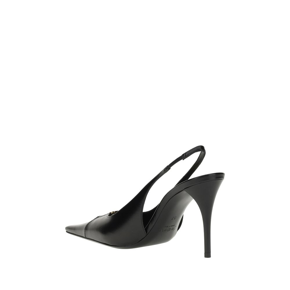 Saint Laurent Schwarze Kalbshaut Bos Taurus Pumps