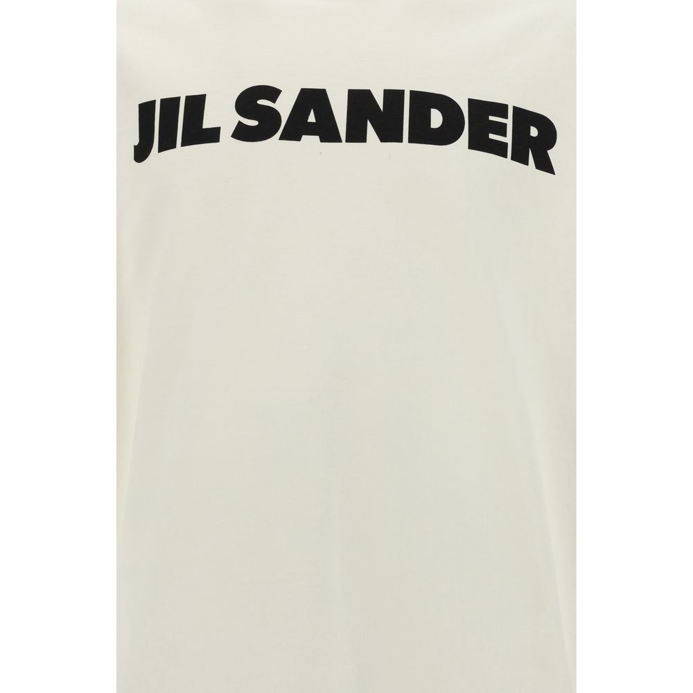 Jil Sander Baumwoll-T-Shirt in Weiß