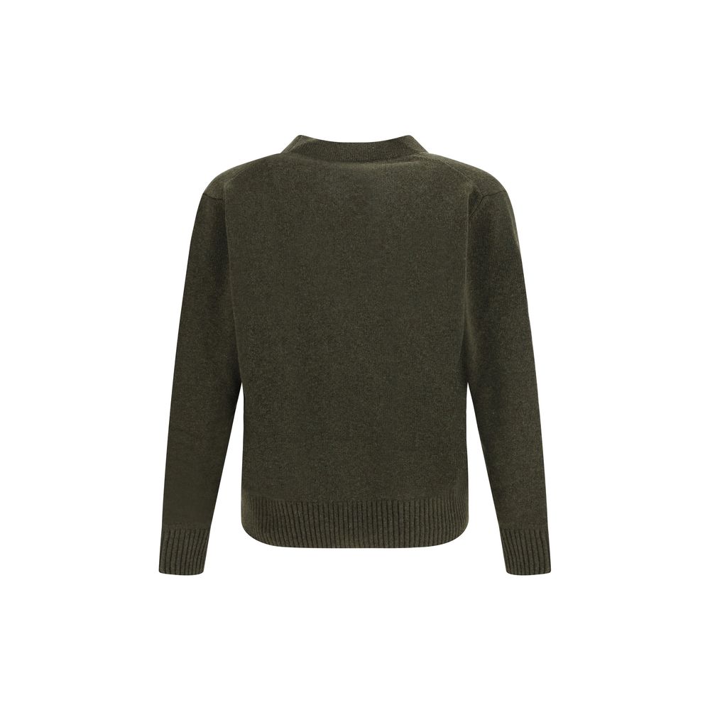 Brooksfield Grüner Woll-Fleece-Cardigan