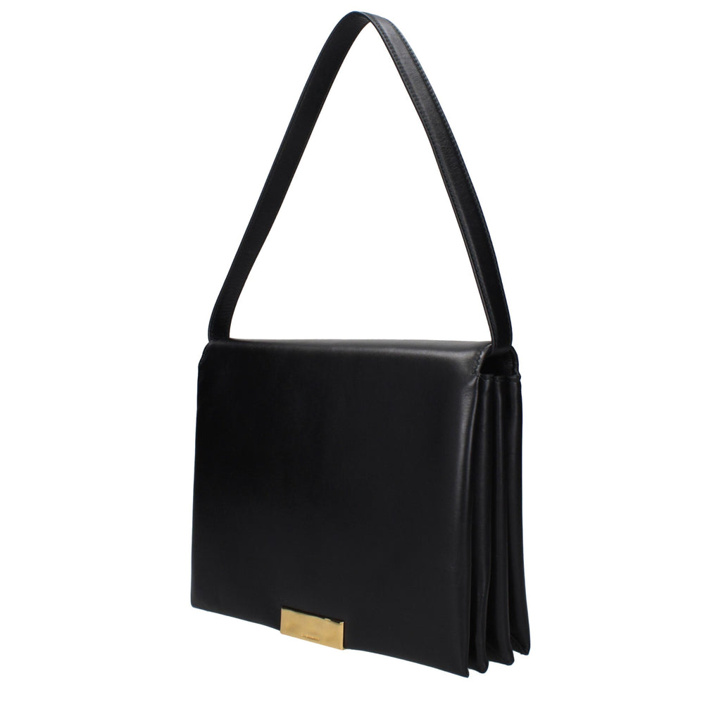 Jil Sander Schwarze Ledertasche
