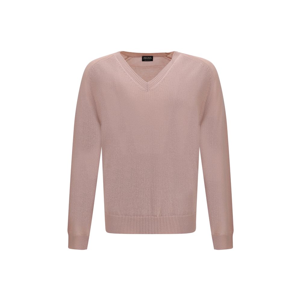 ZEGNA Kaschmirpullover mit V-Ausschnitt