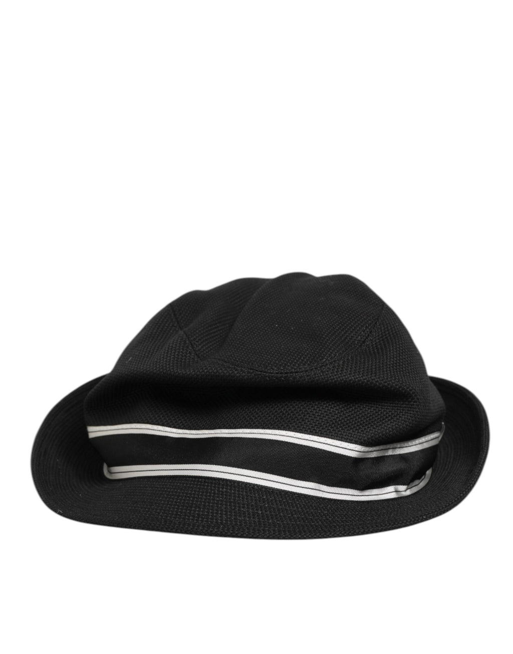 Dolce & Gabbana Schwarz Baumwolle Polka Dot Futter Fedora Männer Hut