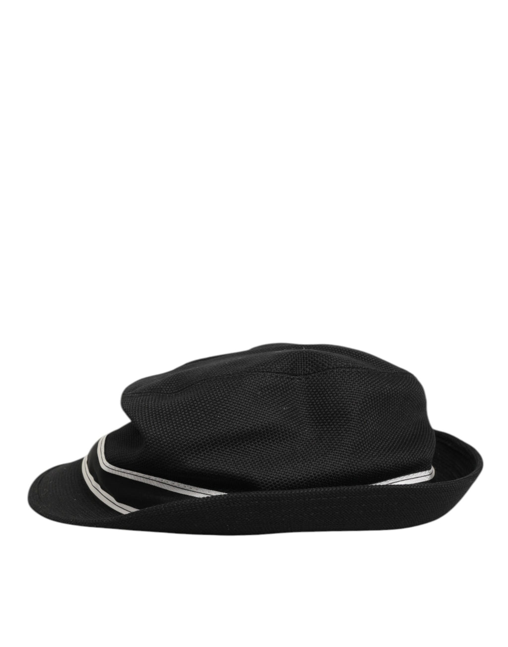 Dolce & Gabbana Schwarz Baumwolle Polka Dot Futter Fedora Männer Hut