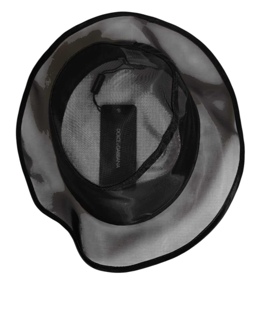 Dolce & Gabbana Schwarz Seide Mesh Eimer Männer Fischer Mütze Hut