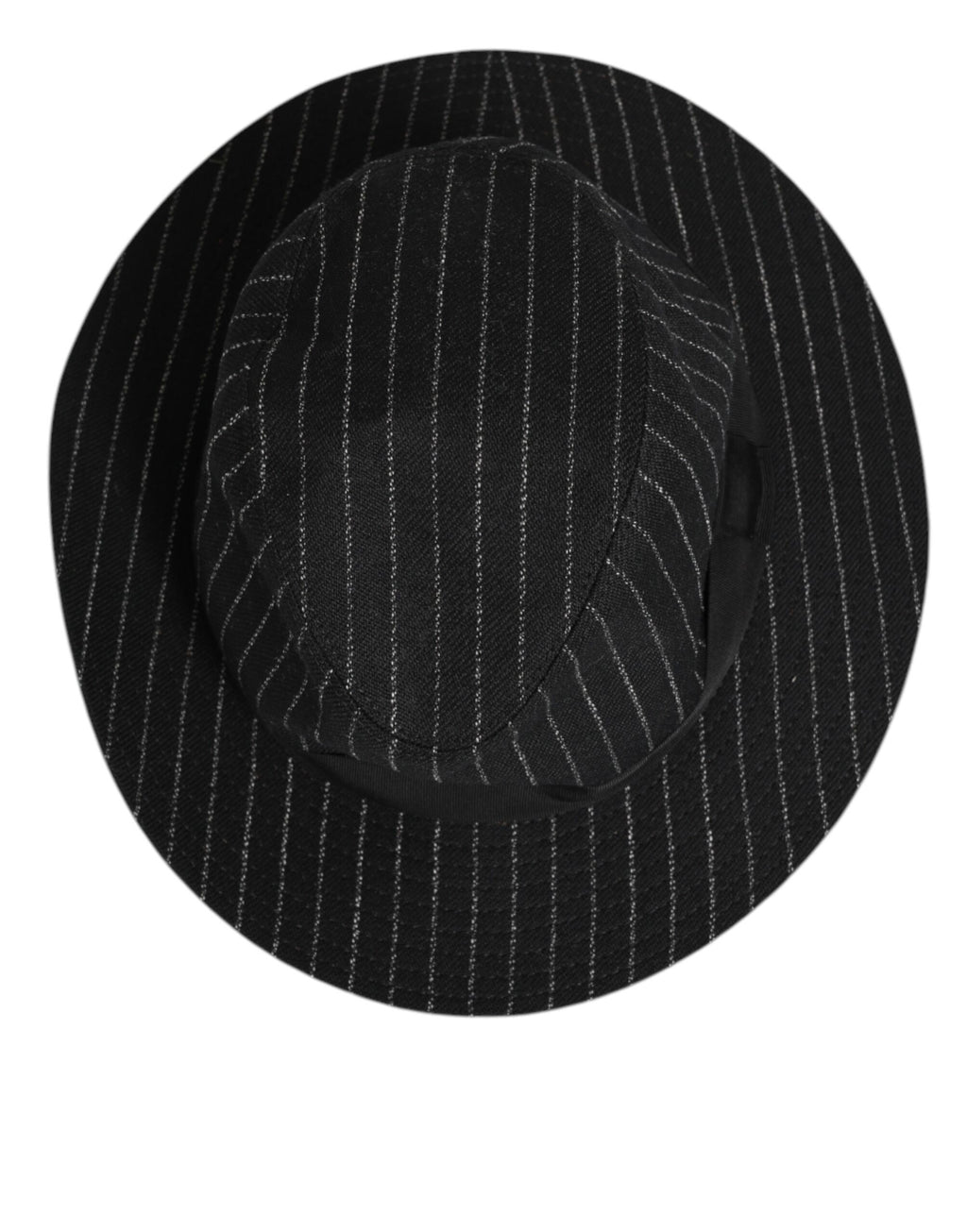 Dolce & Gabbana Schwarz gestreifte Schurwolle Herren Fedora Capello Hut