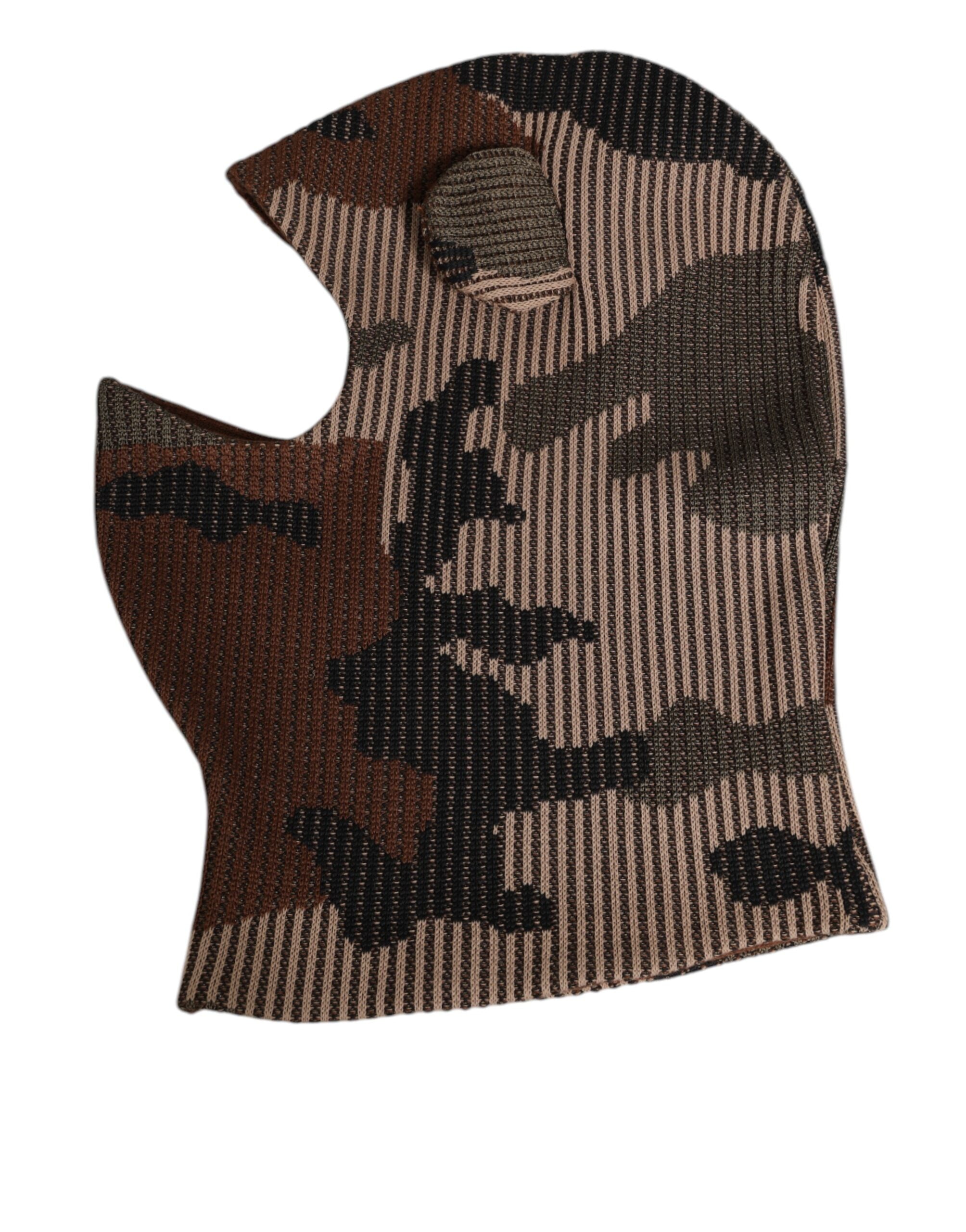 Dolce & Gabbana Multicolor Camouflage Balaclava Maske Männer Kappe Einheitsgröße Hut