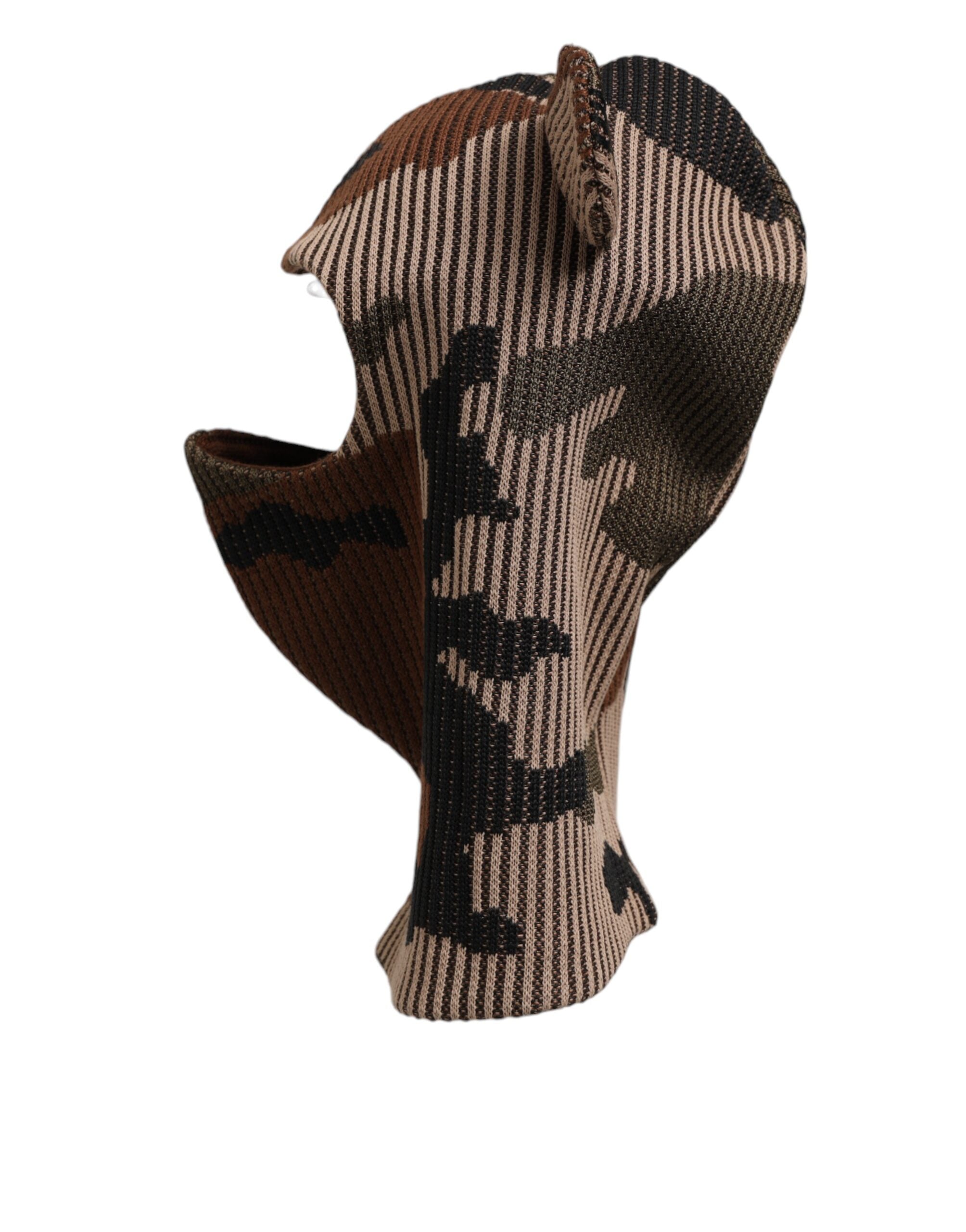 Dolce & Gabbana Multicolor Camouflage Balaclava Maske Männer Kappe Einheitsgröße Hut