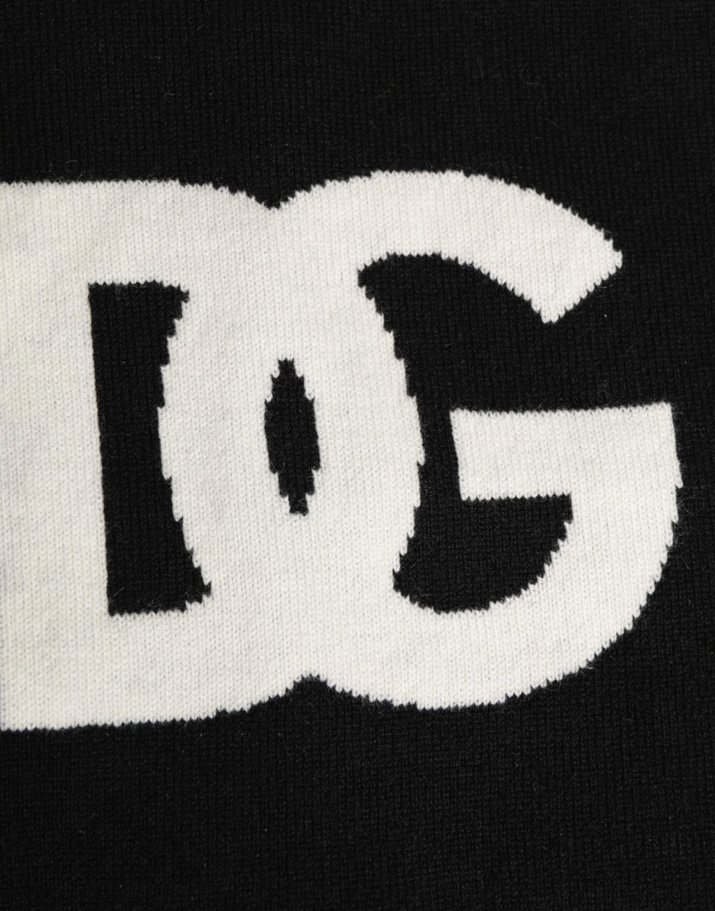 Dolce & Gabbana Schwarzer D&G Logo Kaschmir Strickschal für Männer Einheitsgröße