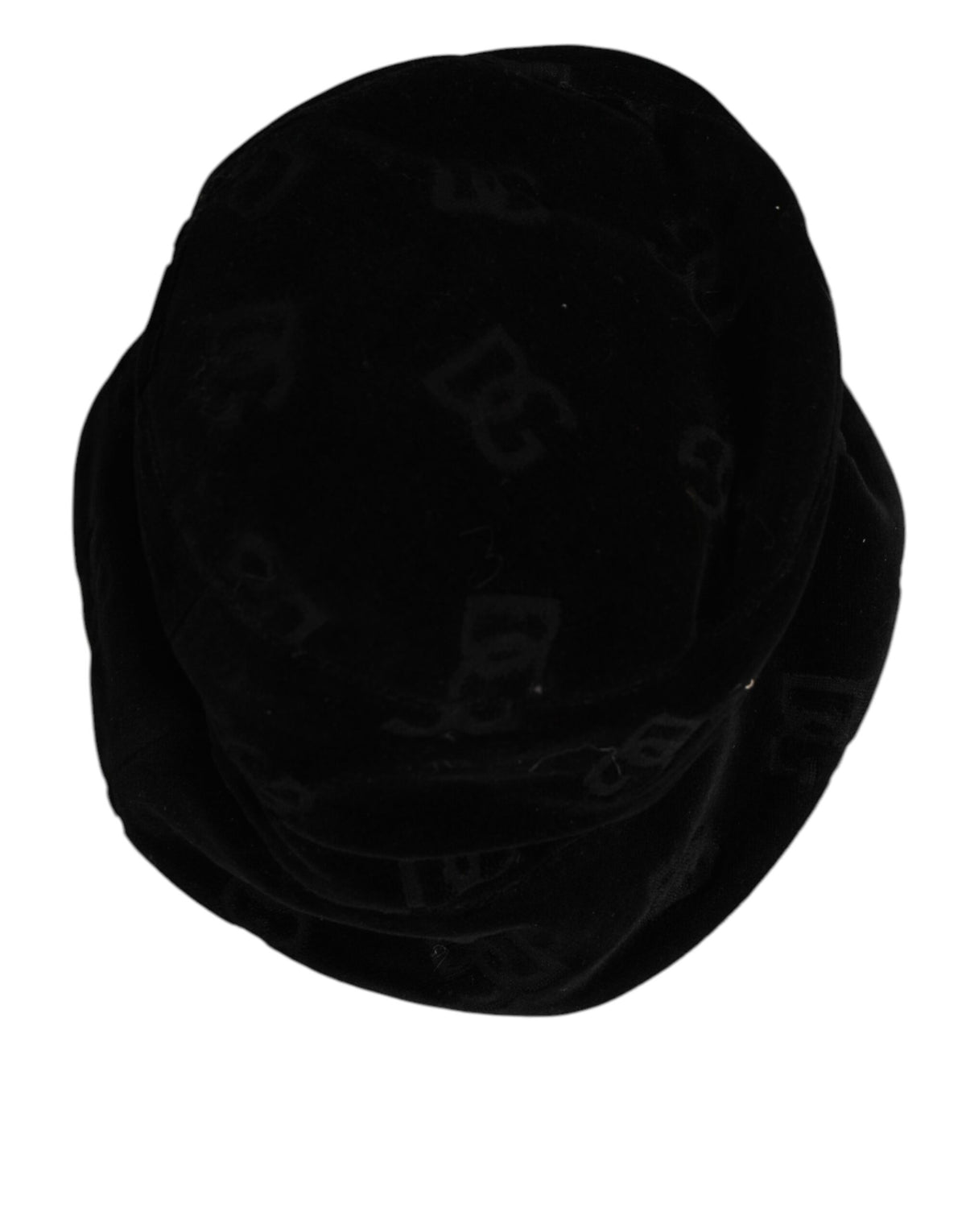 Dolce & Gabbana Zwarte Katoenen Suede Bucket Logo Capello Hoed