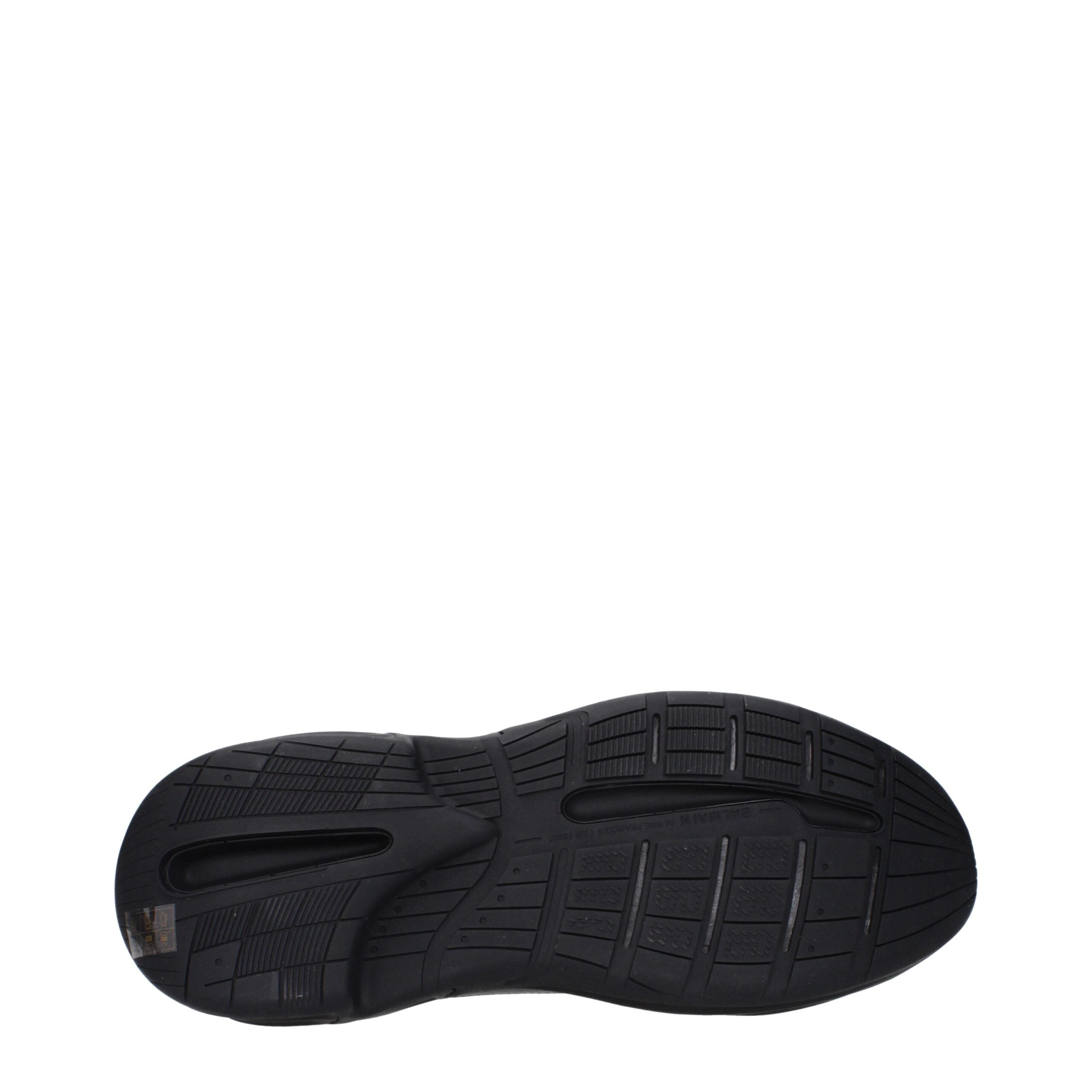 Balmain Schwarzes Leder Sportliche Turnschuhe