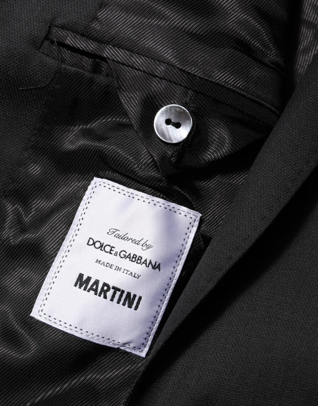 Dolce & Gabbana Black Single Breasted Men Coat MARTINI Blazer