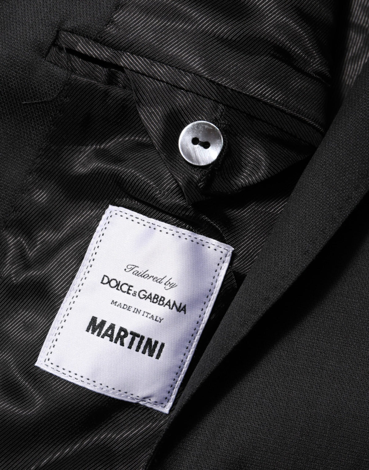 Dolce & Gabbana Black Single Breasted Men Coat MARTINI Blazer