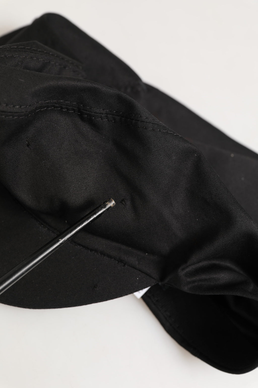 Dolce & Gabbana Schwarzer Cotton Stretch Newsboy Stoff Capello Hut