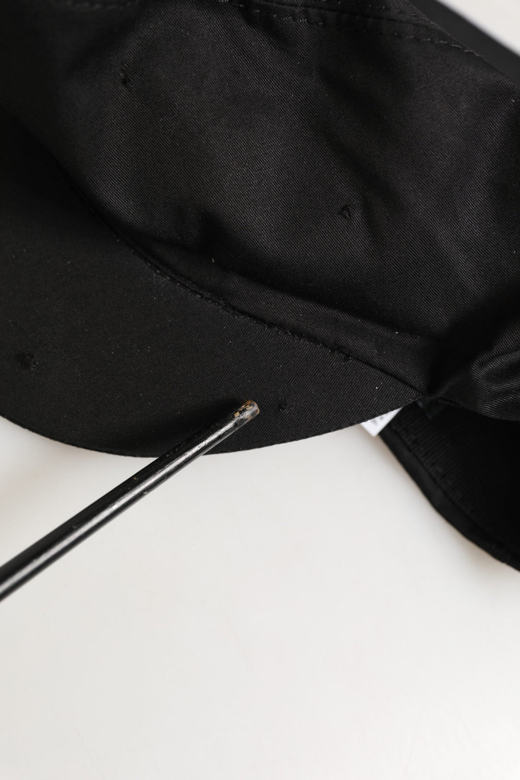 Dolce & Gabbana Schwarzer Cotton Stretch Newsboy Stoff Capello Hut