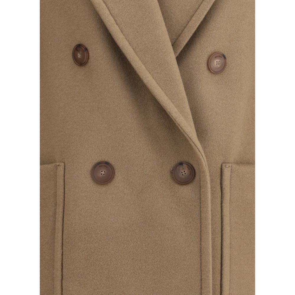 Max Mara Beiger Wollmantel aus Fleece