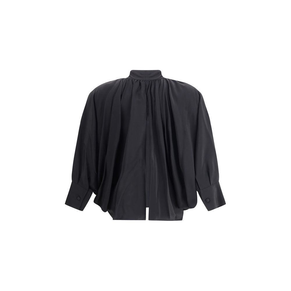 Max Mara Seidenbluse in Schwarz