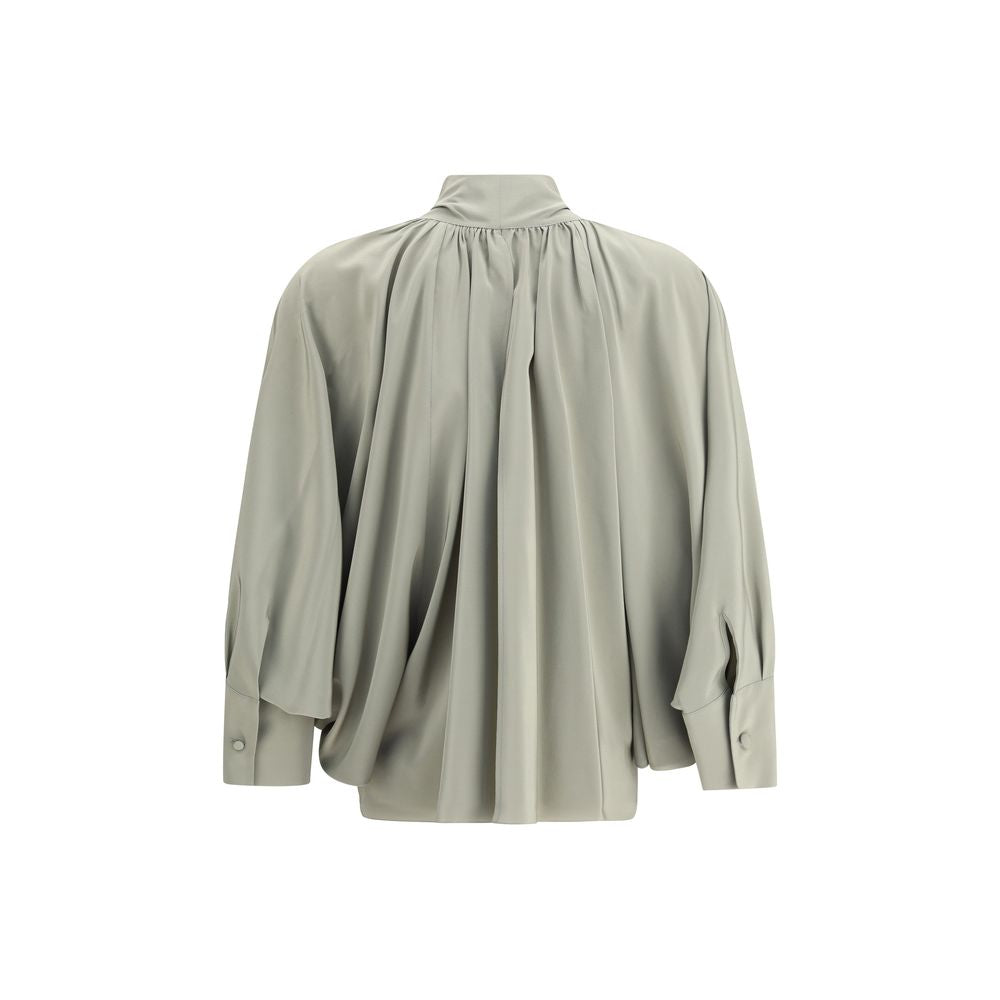 Max Mara Grüne Seidenbluse