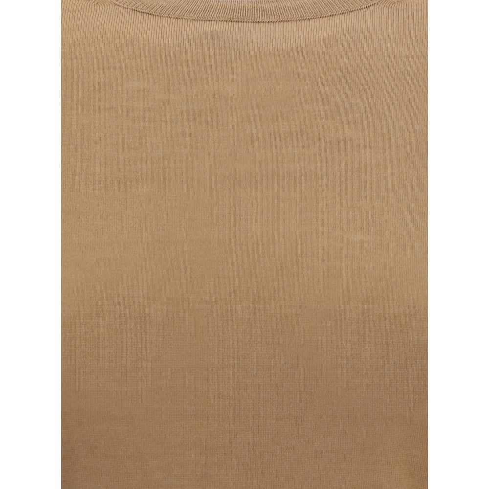 Max Mara Braunes Wollfleece-Oberteil