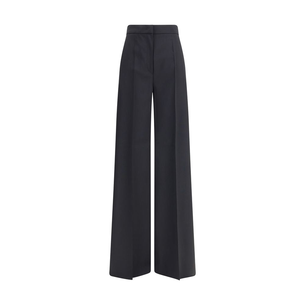 Max Mara Schwarze Freizeit-Hose aus Wollfleece