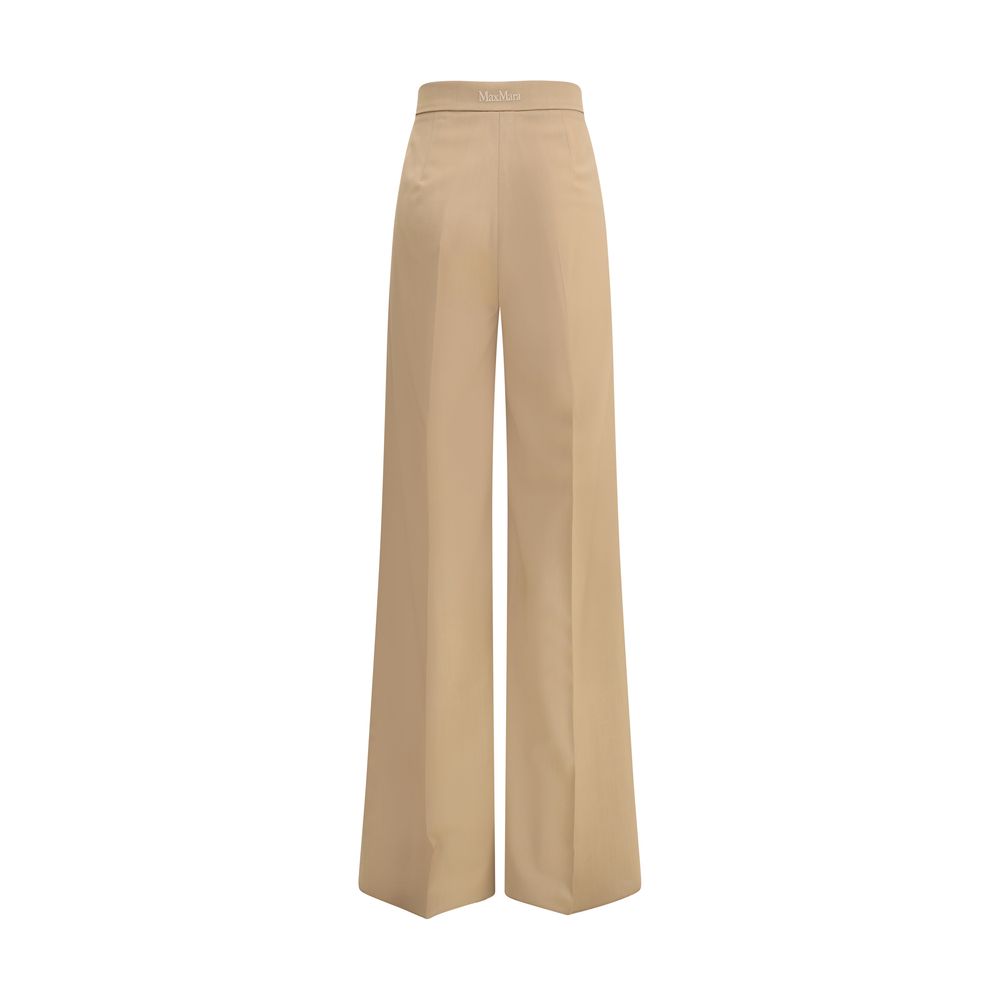 Max Mara Beige Wollhose aus Fleece für den Alltag