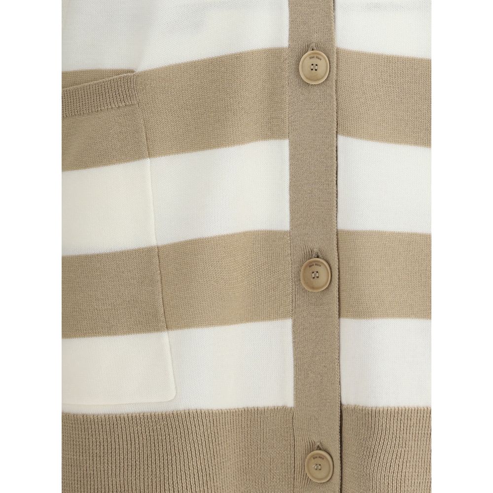 Max Mara Wollstrickjacke aus Fleece in Multicolor