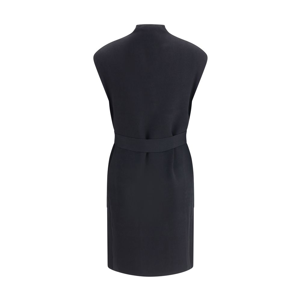 Max Mara Schwarzer Viskose-Mantel