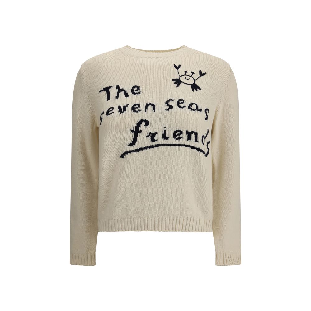 Max Mara Baumwoll-Sweatshirt in Creme