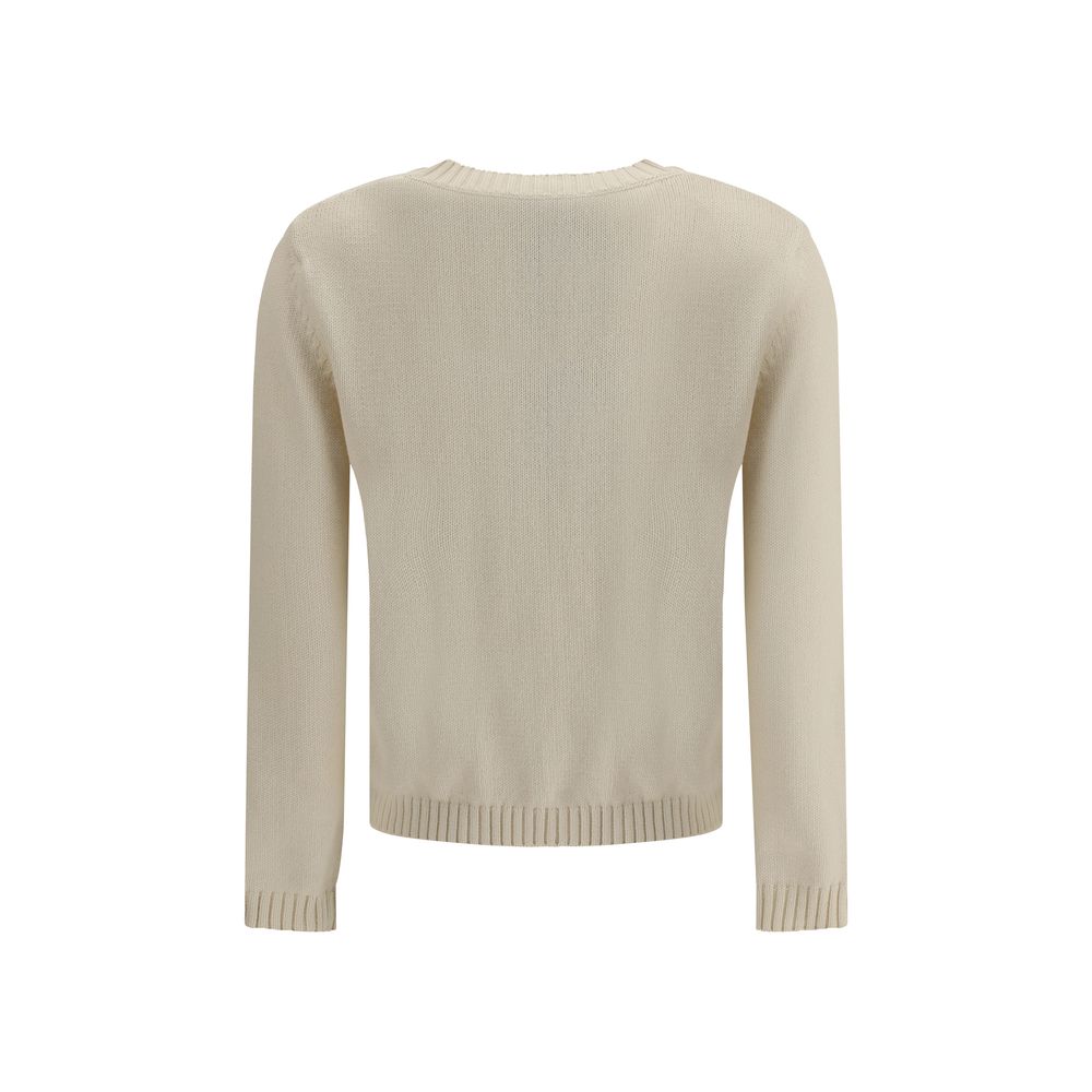 Max Mara Baumwoll-Sweatshirt in Creme