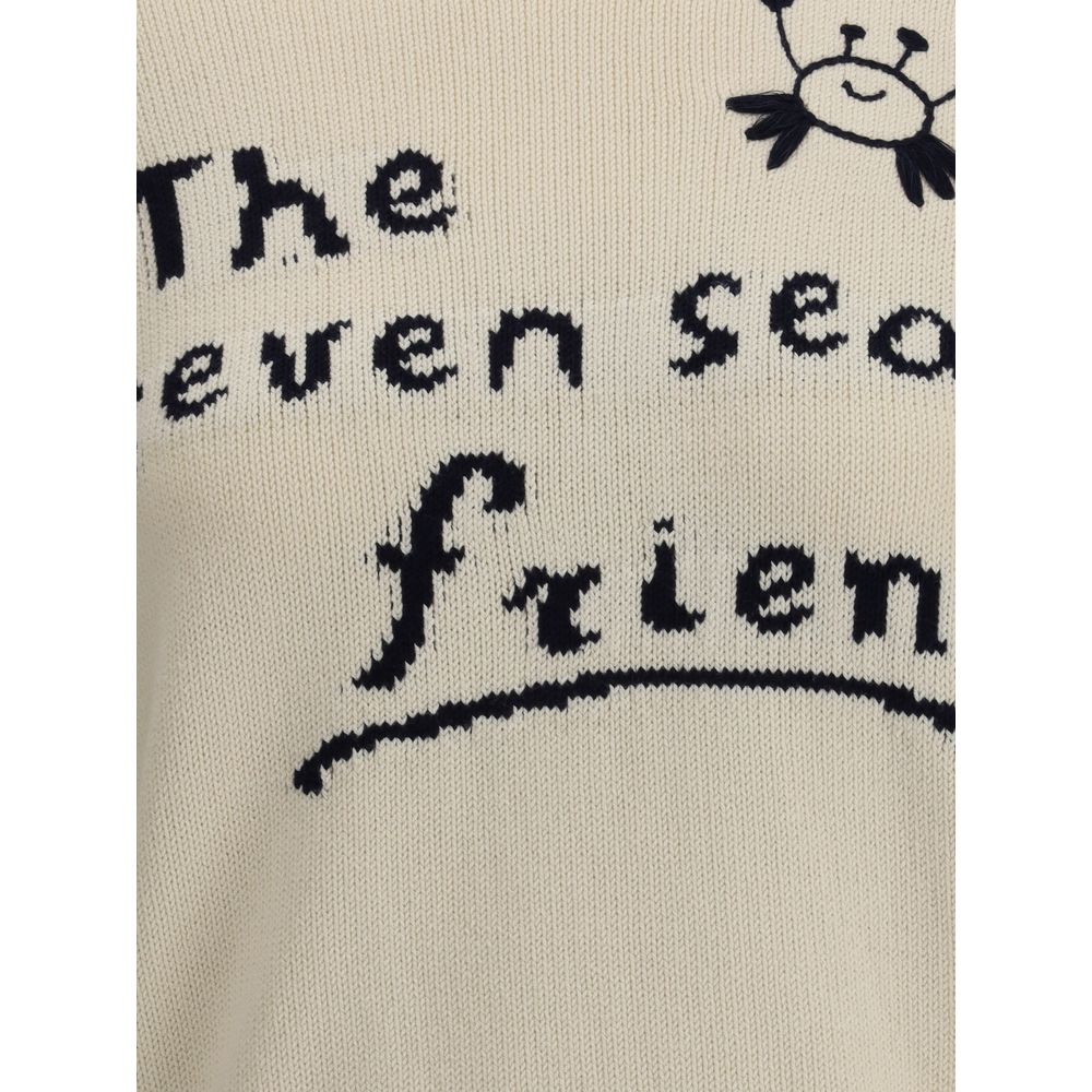 Max Mara Baumwoll-Sweatshirt in Creme