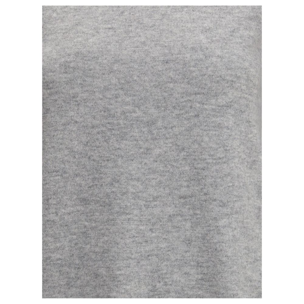 Max Mara Eleganter Rollkragenpullover aus Grauer Wolle