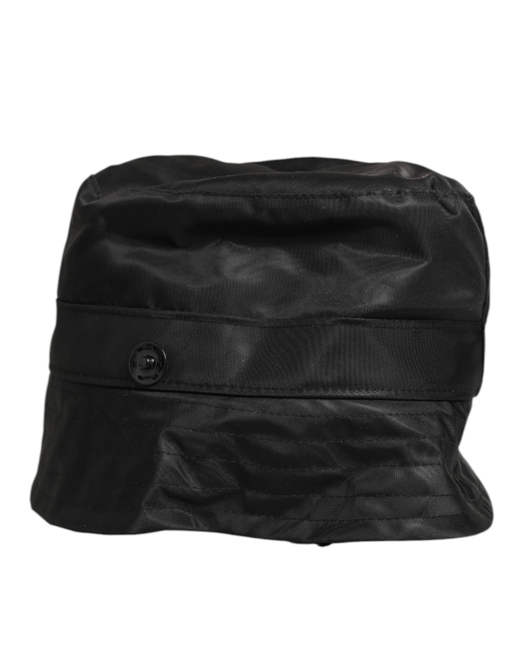 Dolce & Gabbana Schwarze PVC-Herren-Bucket-Mütze mit breiter Krempe