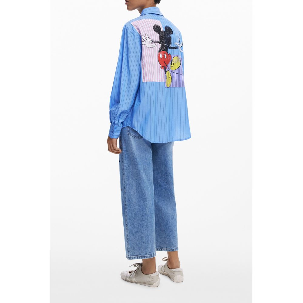 Desigual Blaues Baumwollhemd für Frauen