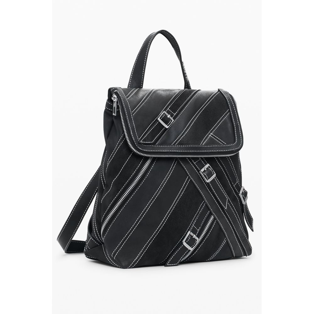 Desigual Schwarzer Polyethylen-Rucksack für Frauen