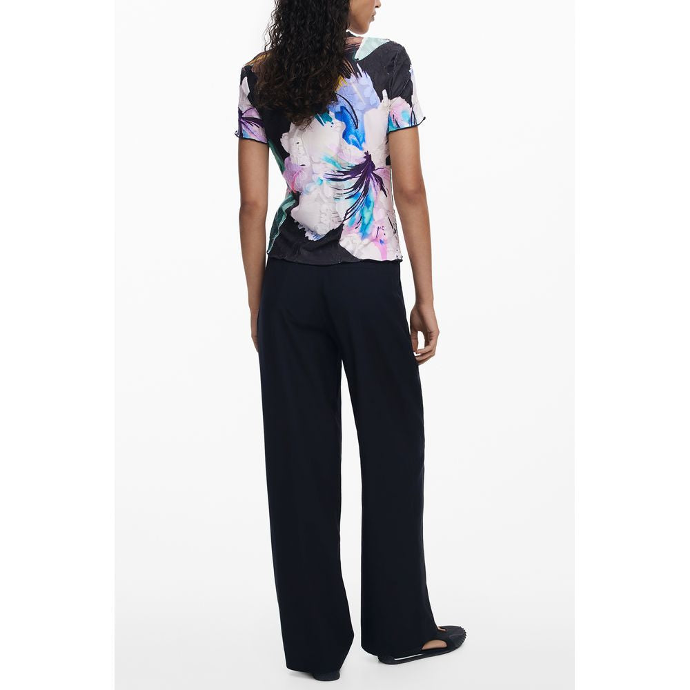Desigual Schwarzes Polyester T-Shirt für Frauen
