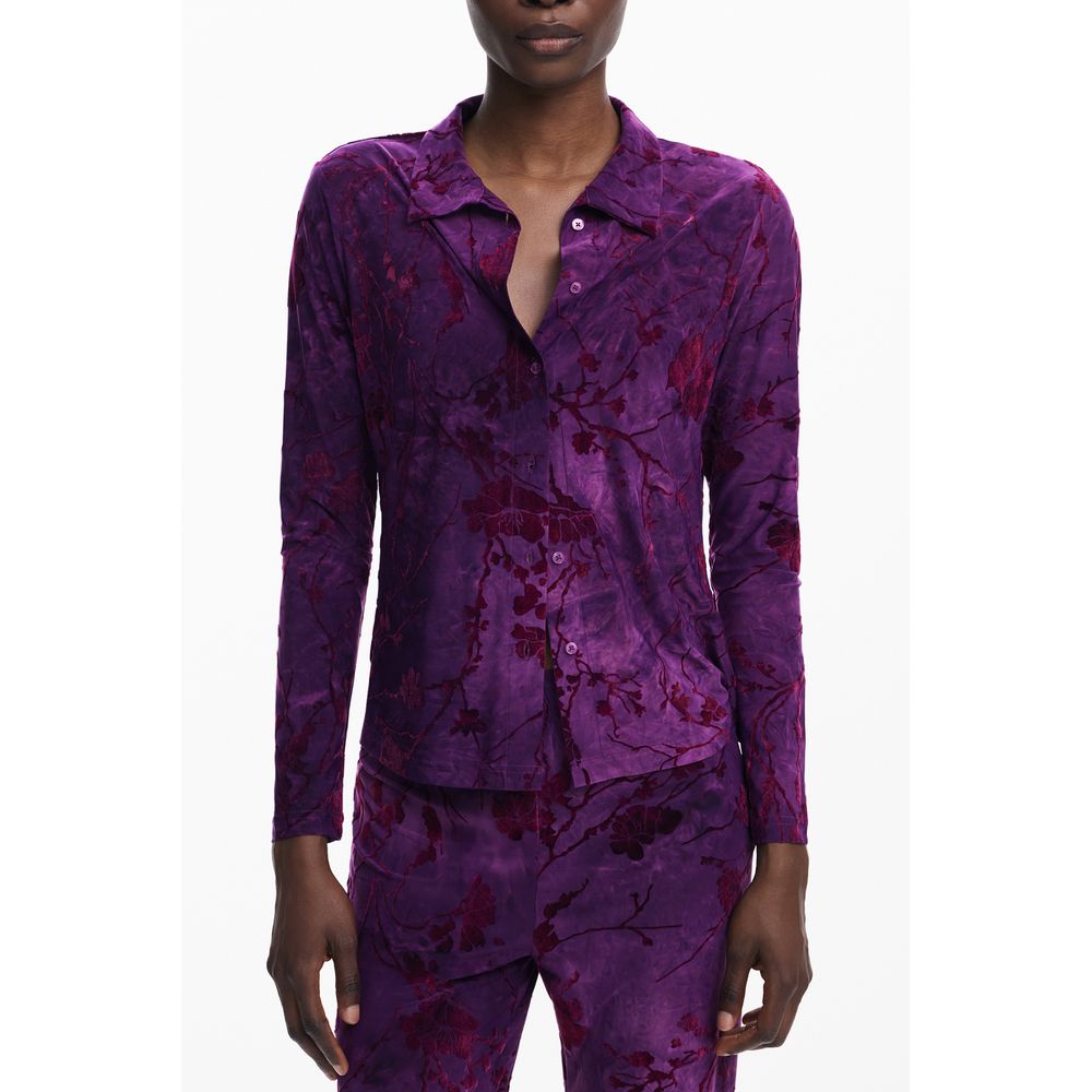 Desigual Lila Polyester Damen Shirt