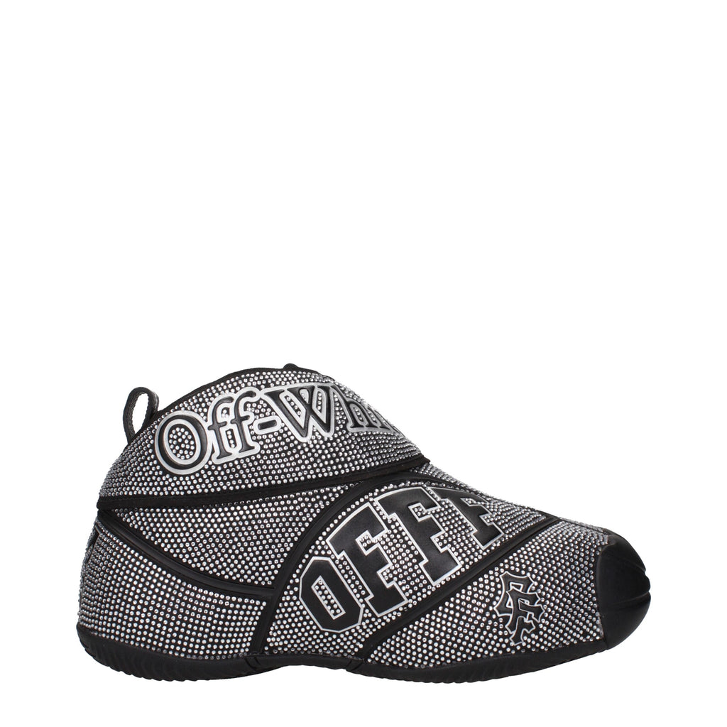 Off-White Black Cotton Sneakers