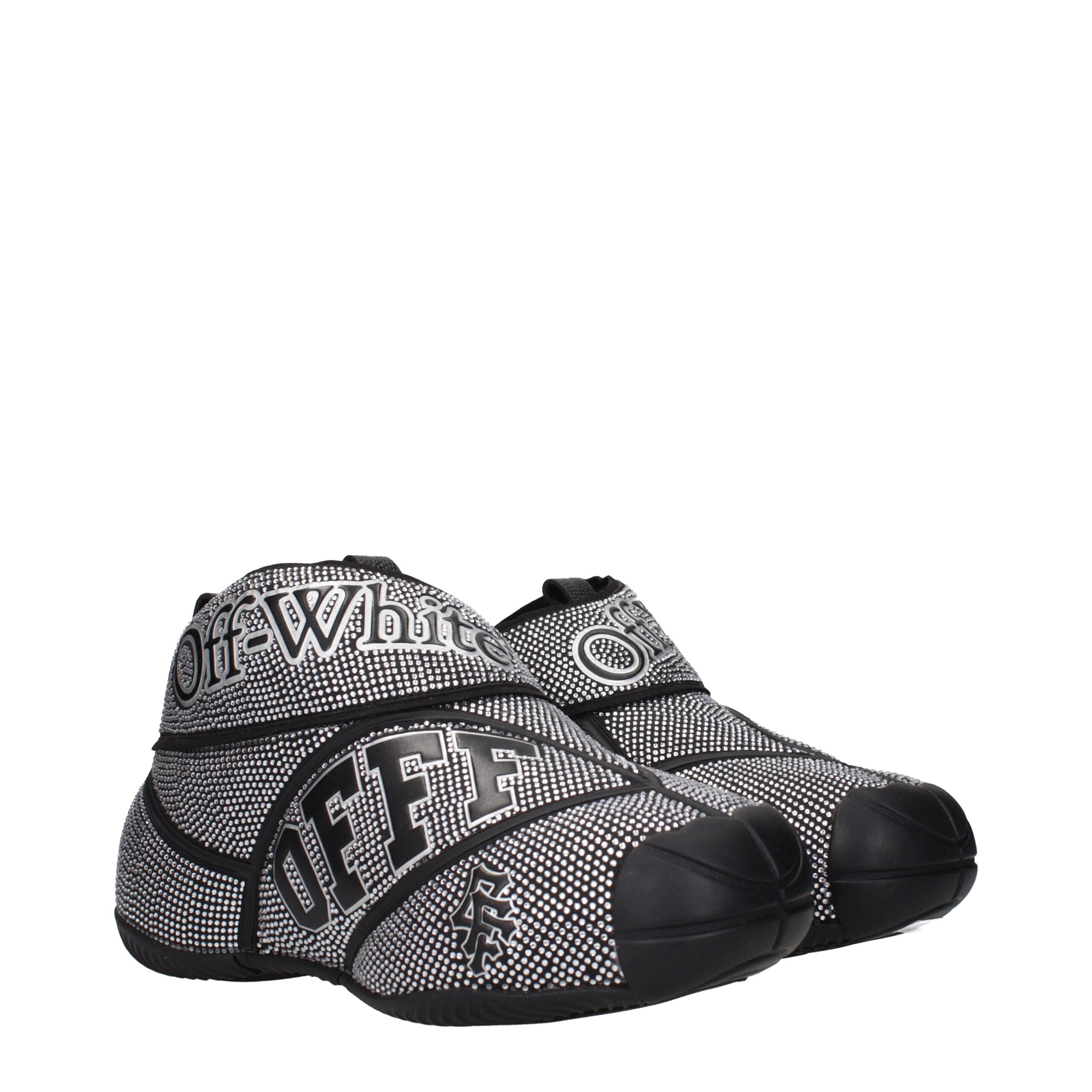 Off-White Black Cotton Sneakers