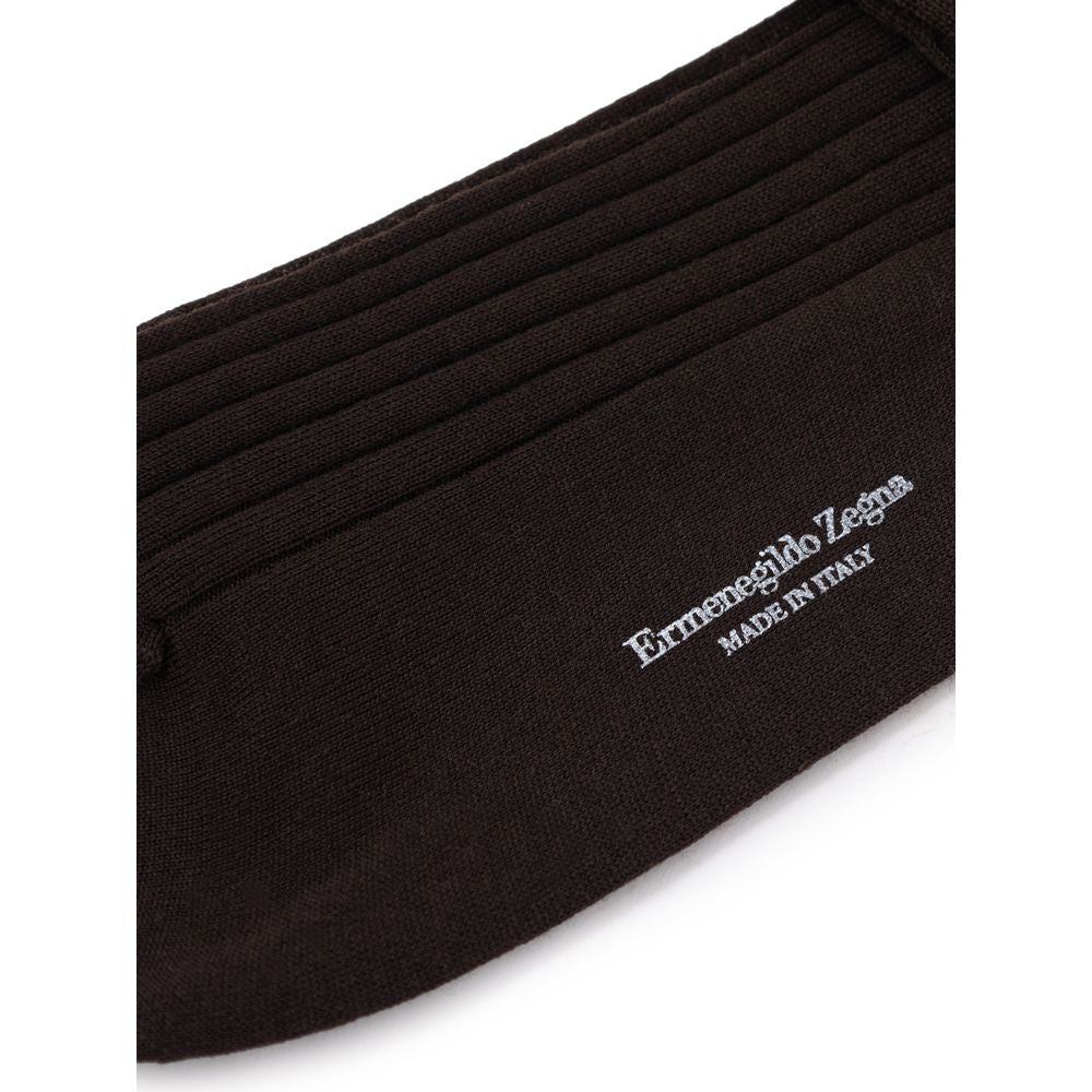 ZEGNA Braune Wollsocke