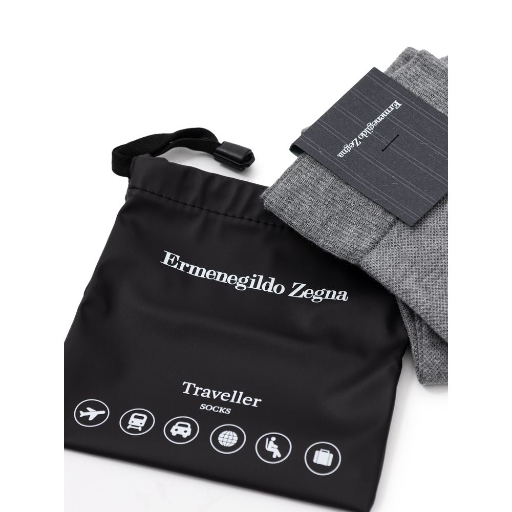 ZEGNA Graue Baumwollsocke