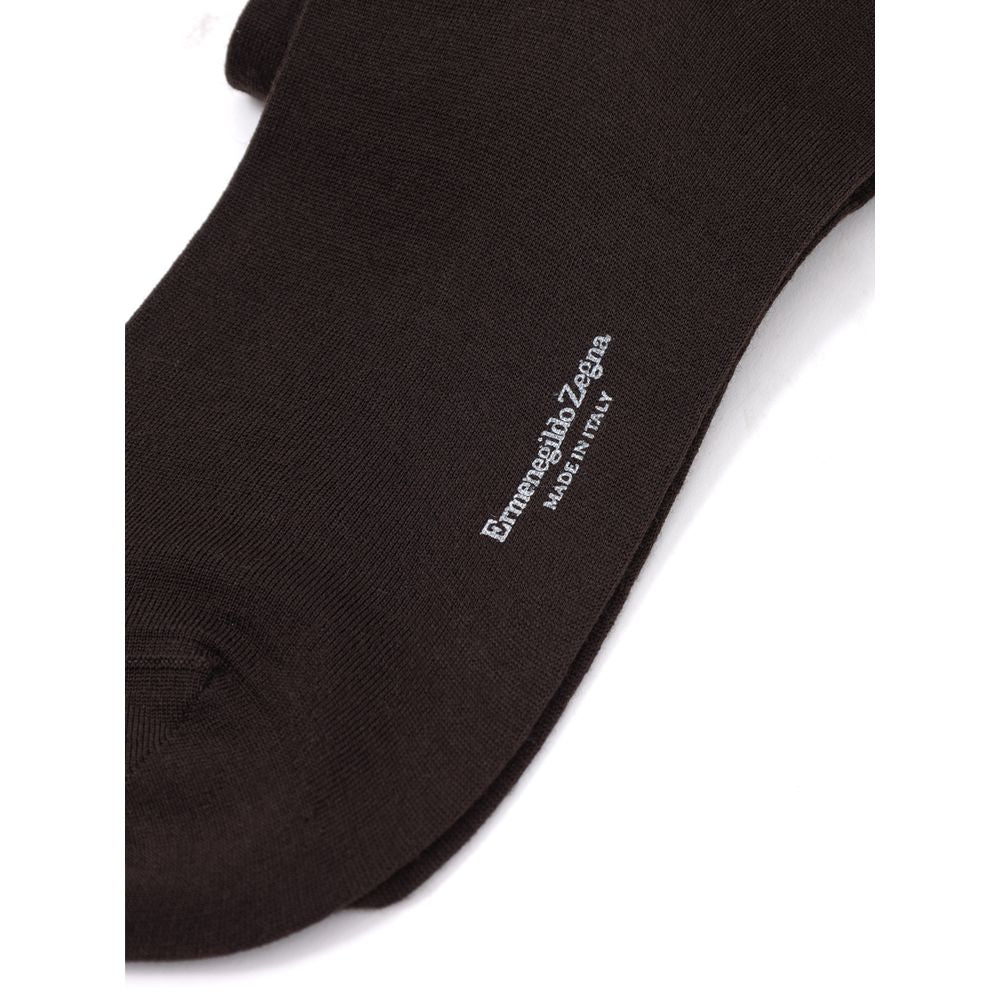 ZEGNA Braune Wollsocke
