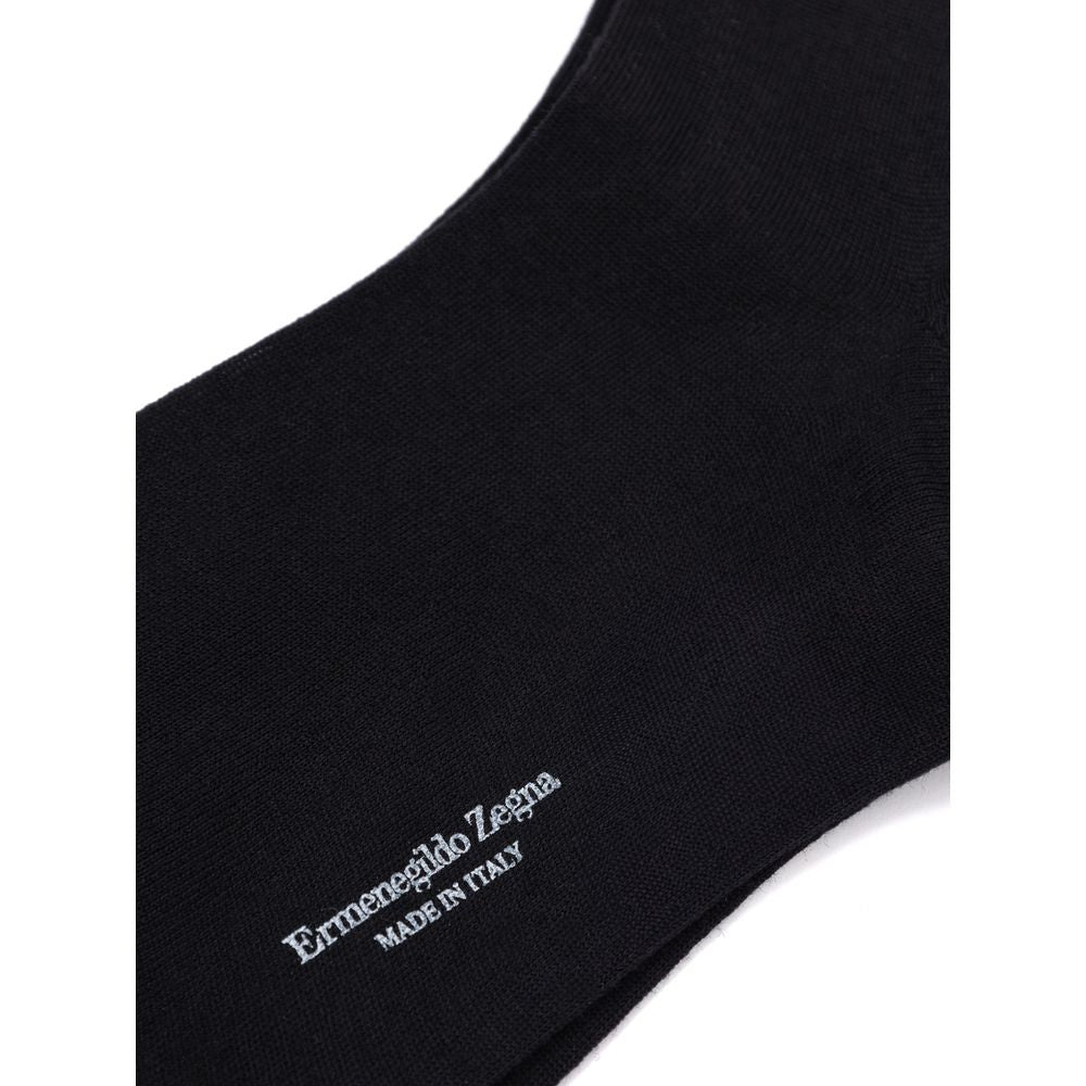 ZEGNA Schwarze Wollsocke