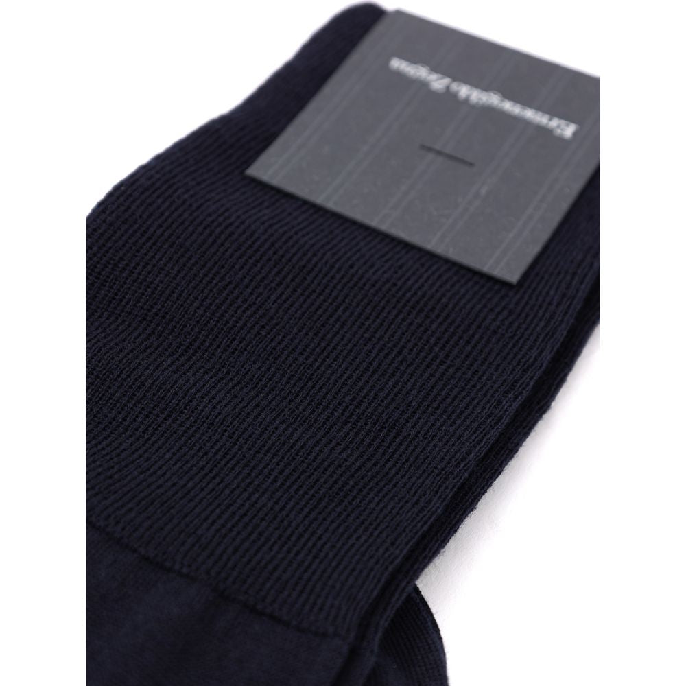 ZEGNA Marineblaue Wollsocke