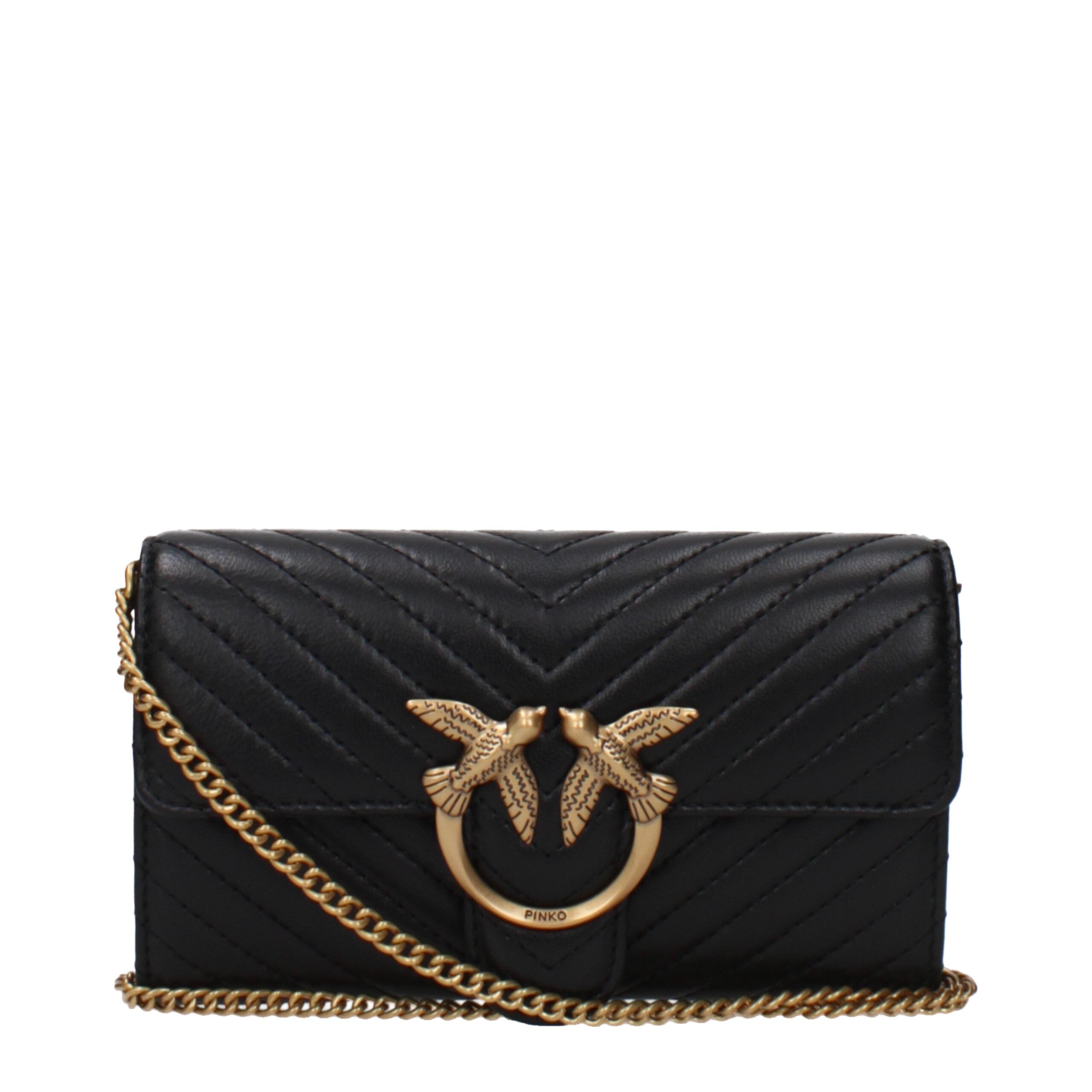 PINKO Elegante Leder-Clutch in Schwarz