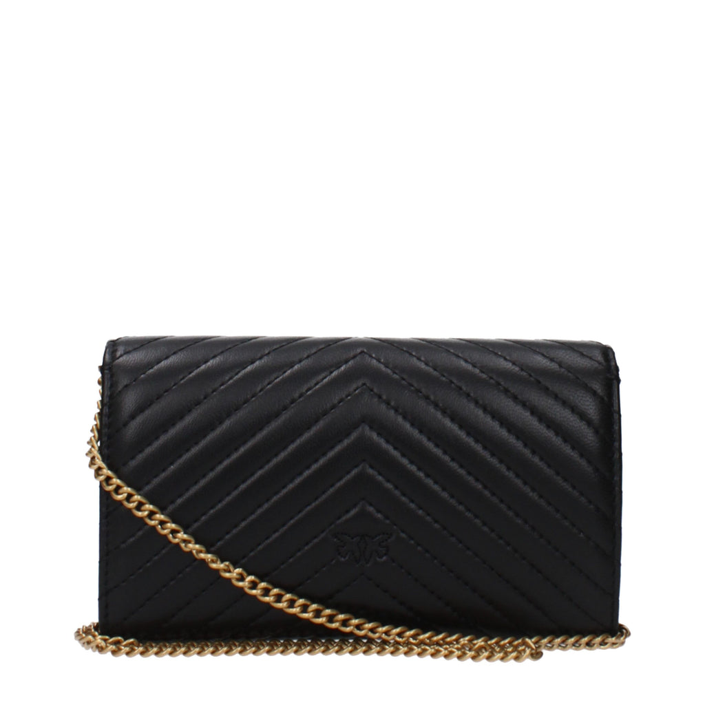 PINKO Elegante Leder-Clutch in Schwarz