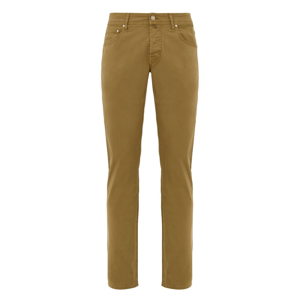 Jacob Cohen Gelbe Baumwoll-Skinny-Hose