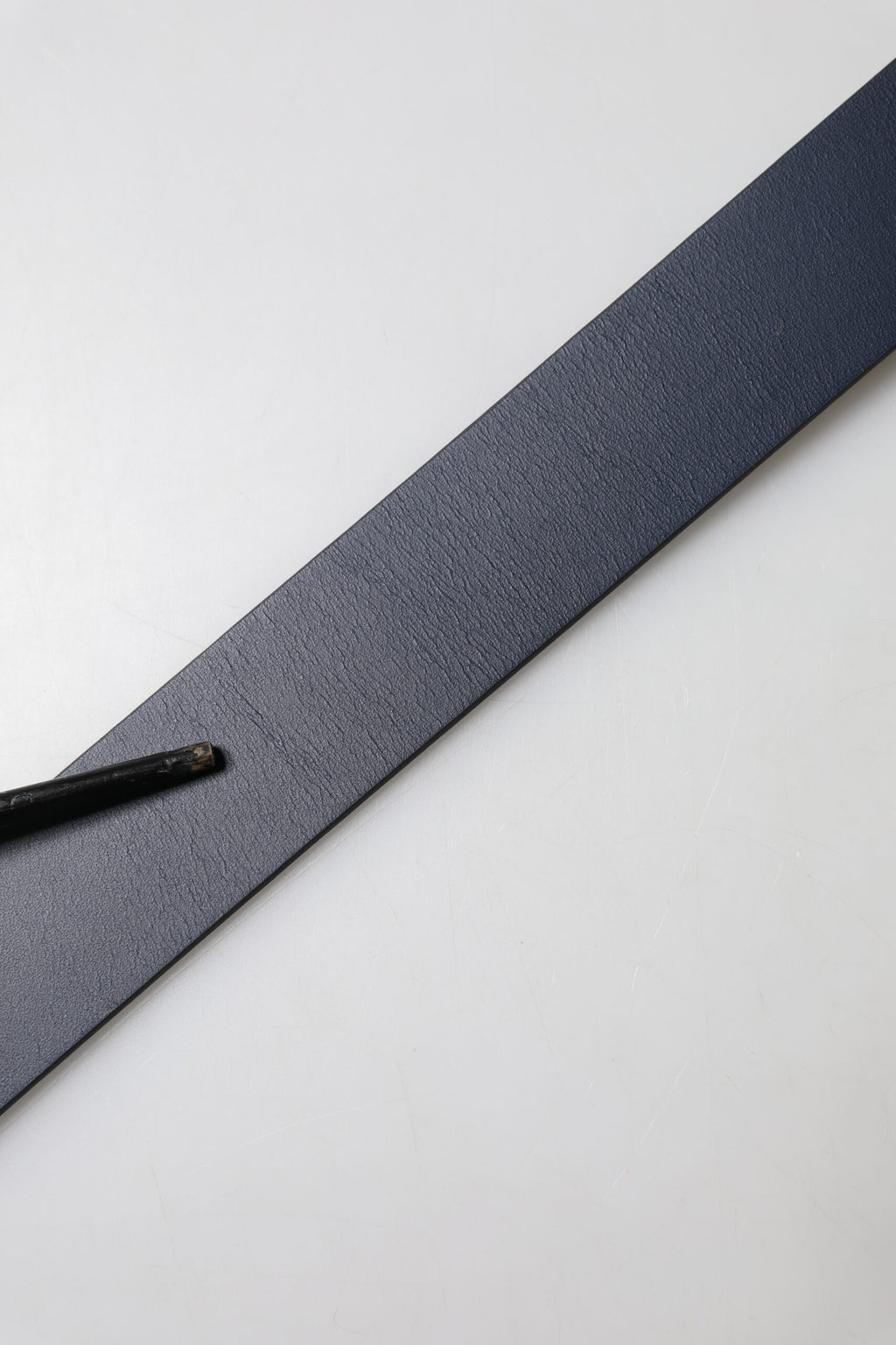 Dolce & Gabbana Blauer Leder Gürtel mit klassischer Metall-Logo-Schnalle